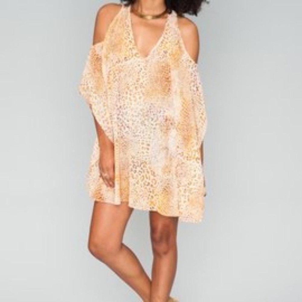 Show Me Your Mumu Animal Print Sheer Tunic ‘Peta Boo’ Size XS